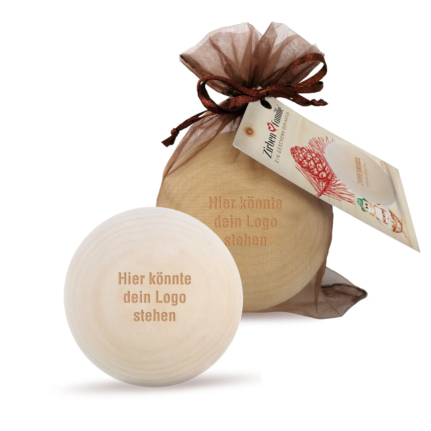 werbegeschenke-zirbenkugel Personalisierte Zirbenkugel als Werbegeschenk