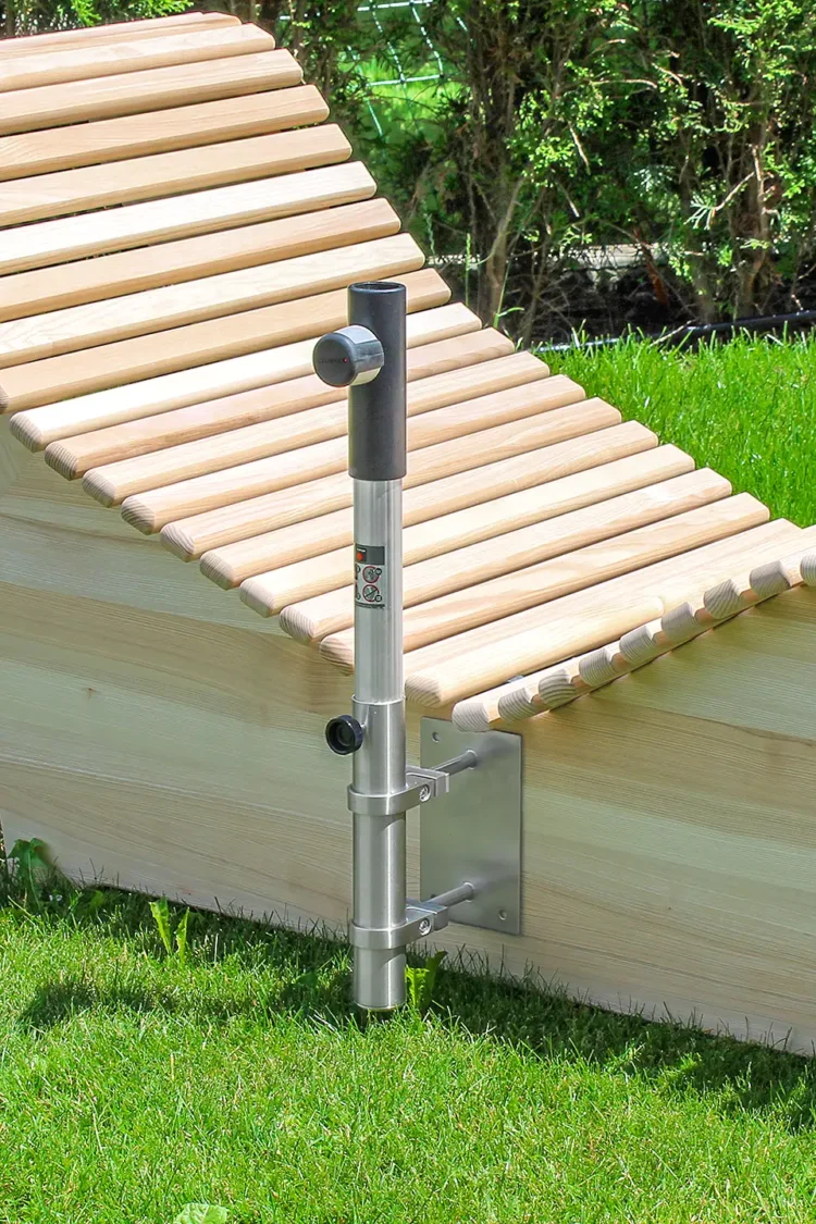 Halterung für Sonnenschirm Nahaufnahme Halterung für Sonnenschirm